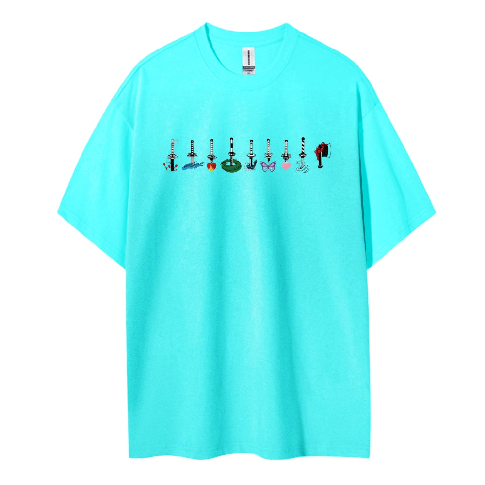 Demon Slayer: Kimetsu no Yaiba Cotton Unisex Round Neck Anime T-Shirt