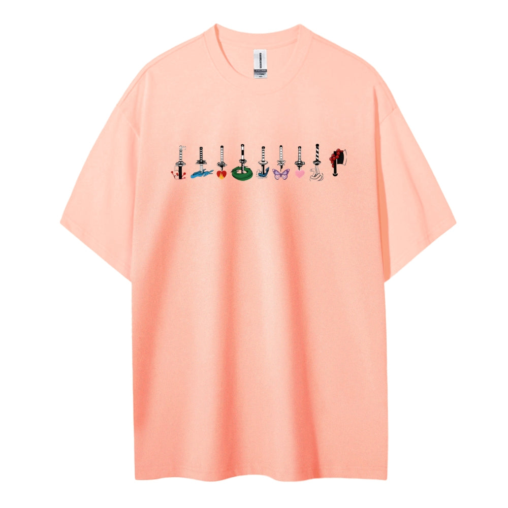 Demon Slayer: Kimetsu no Yaiba Cotton Unisex Round Neck Anime T-Shirt