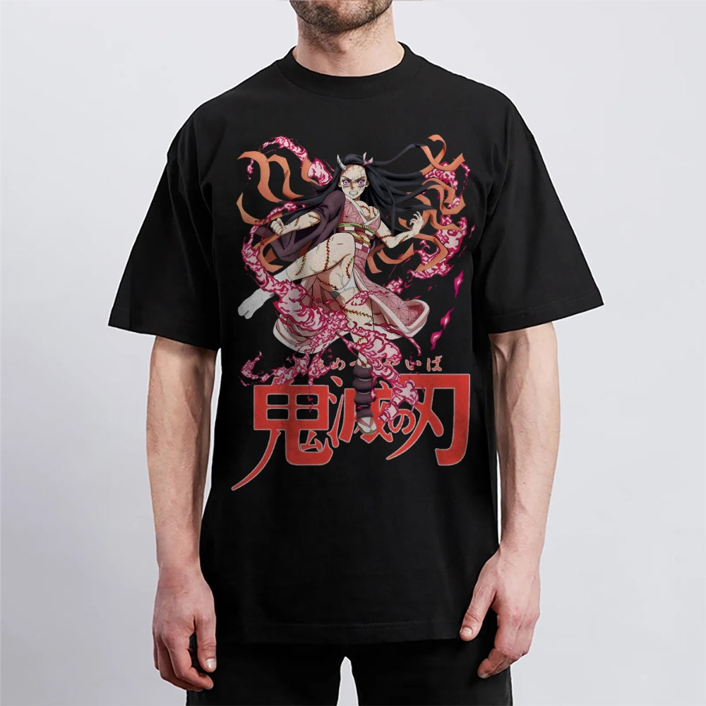 Demon Slayer Cotton Unisex Round Neck Anime T-Shirt
