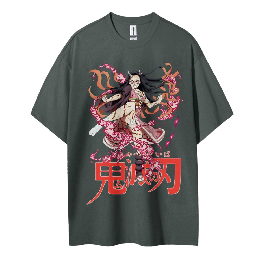 Demon Slayer Cotton Unisex Round Neck Anime T-Shirt