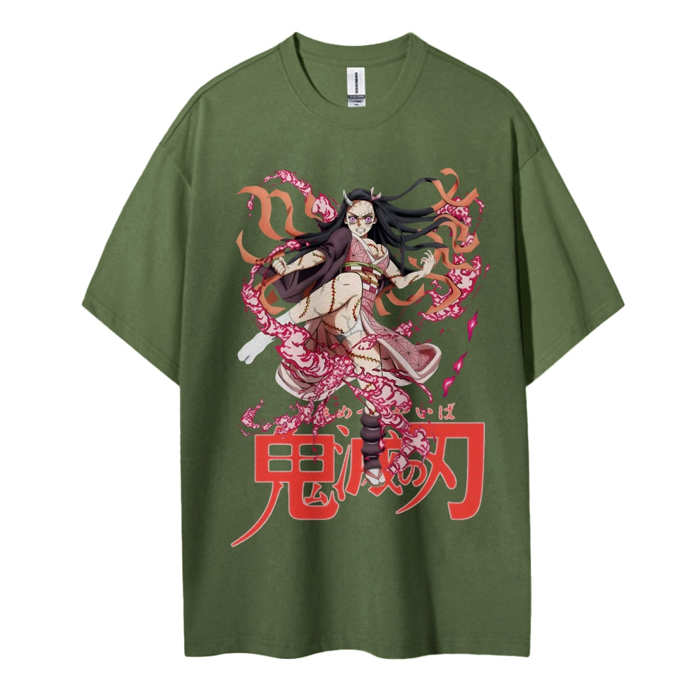 Demon Slayer Cotton Unisex Round Neck Anime T-Shirt