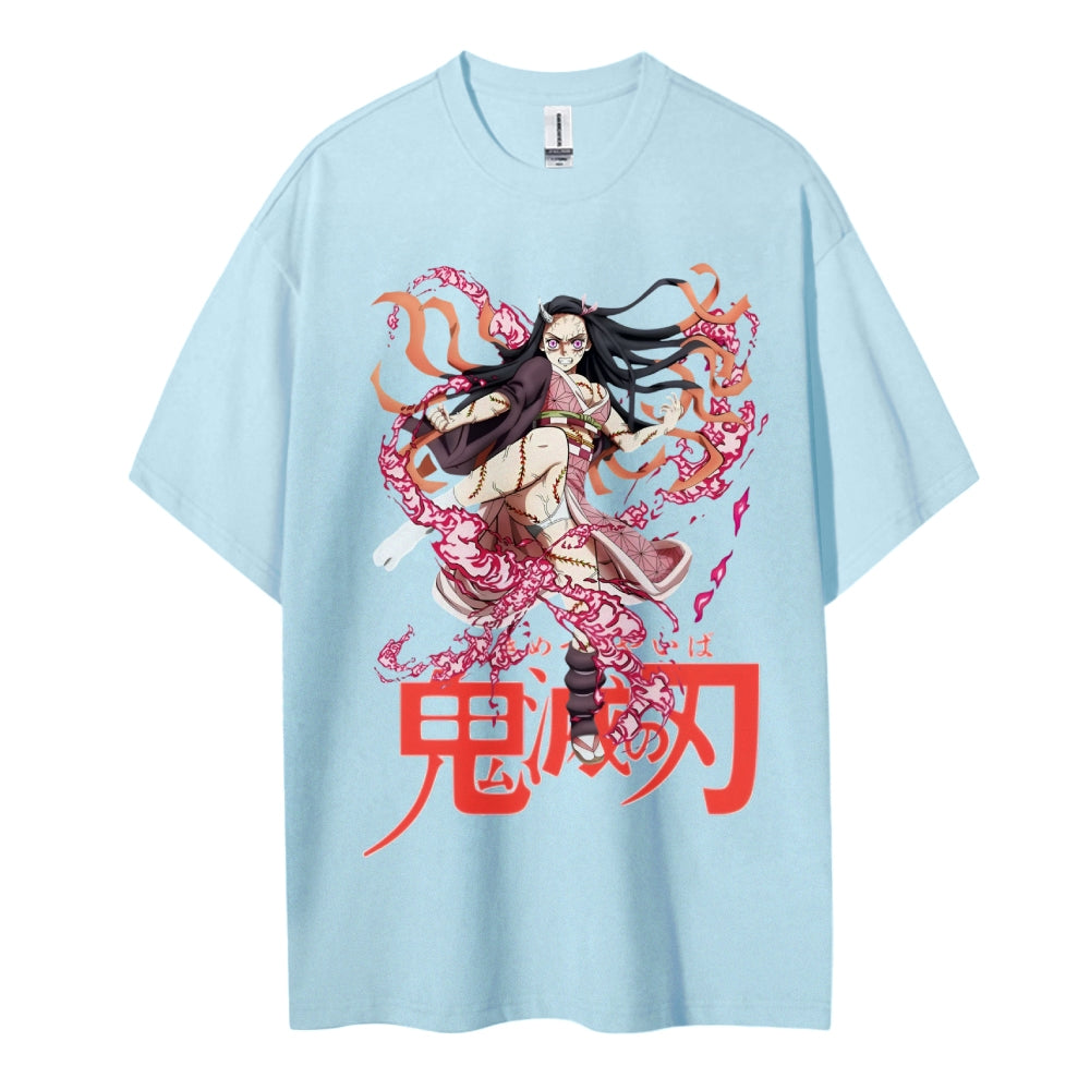 Demon Slayer Cotton Unisex Round Neck Anime T-Shirt