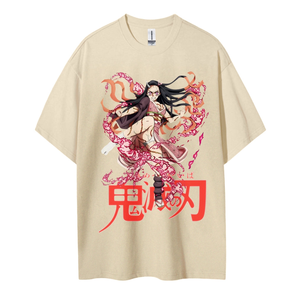 Demon Slayer Cotton Unisex Round Neck Anime T-Shirt