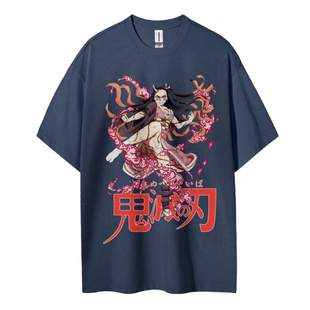 Demon Slayer Cotton Unisex Round Neck Anime T-Shirt