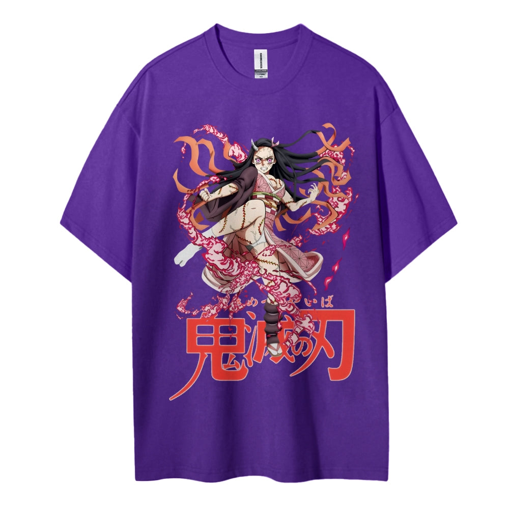 Demon Slayer Cotton Unisex Round Neck Anime T-Shirt