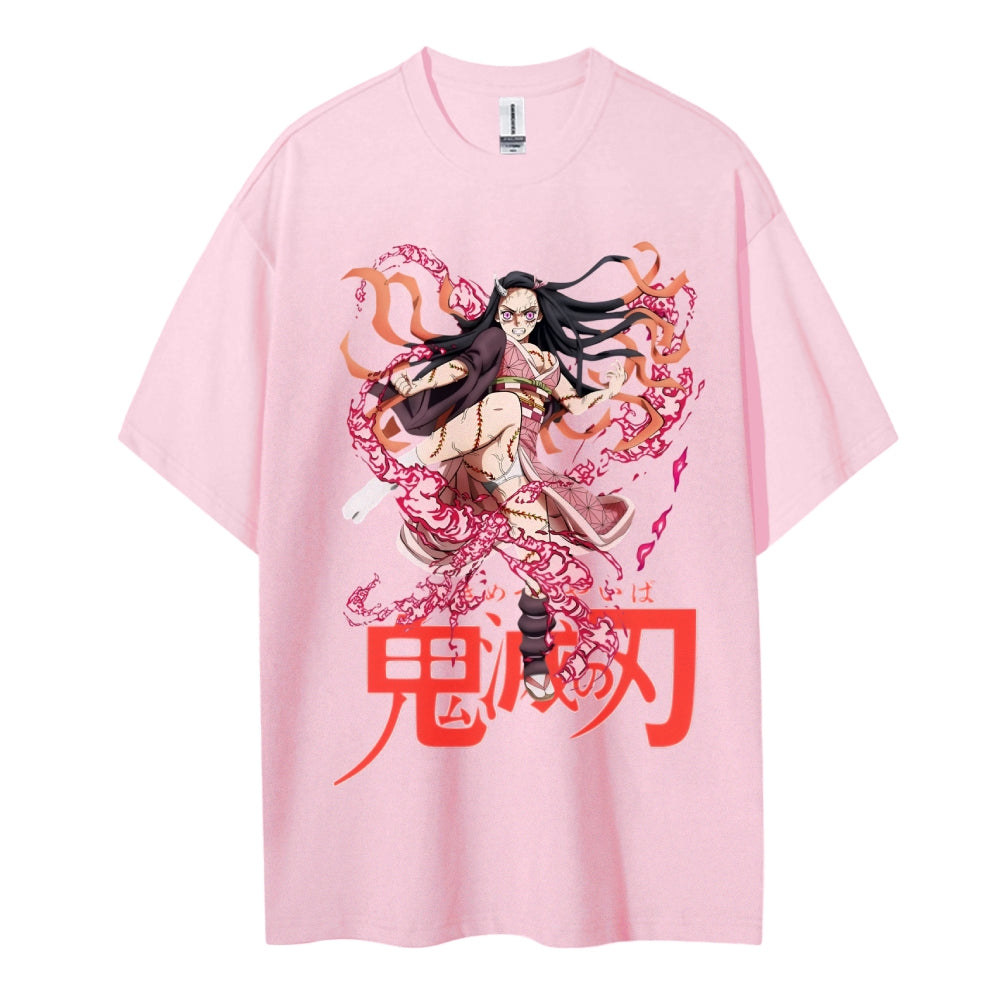 Demon Slayer Cotton Unisex Round Neck Anime T-Shirt