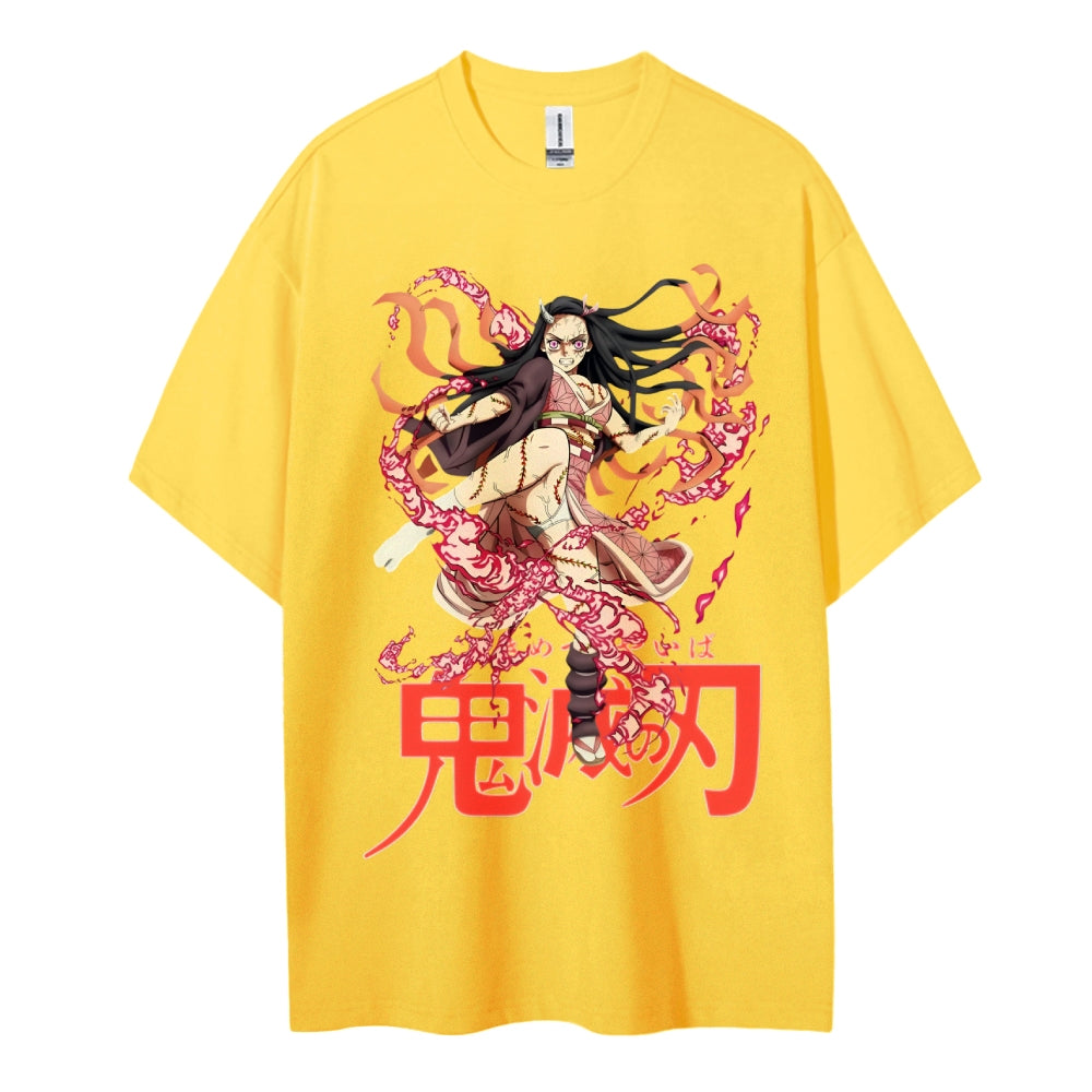 Demon Slayer Cotton Unisex Round Neck Anime T-Shirt
