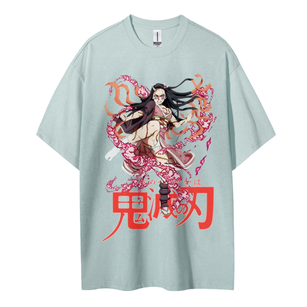 Demon Slayer Cotton Unisex Round Neck Anime T-Shirt