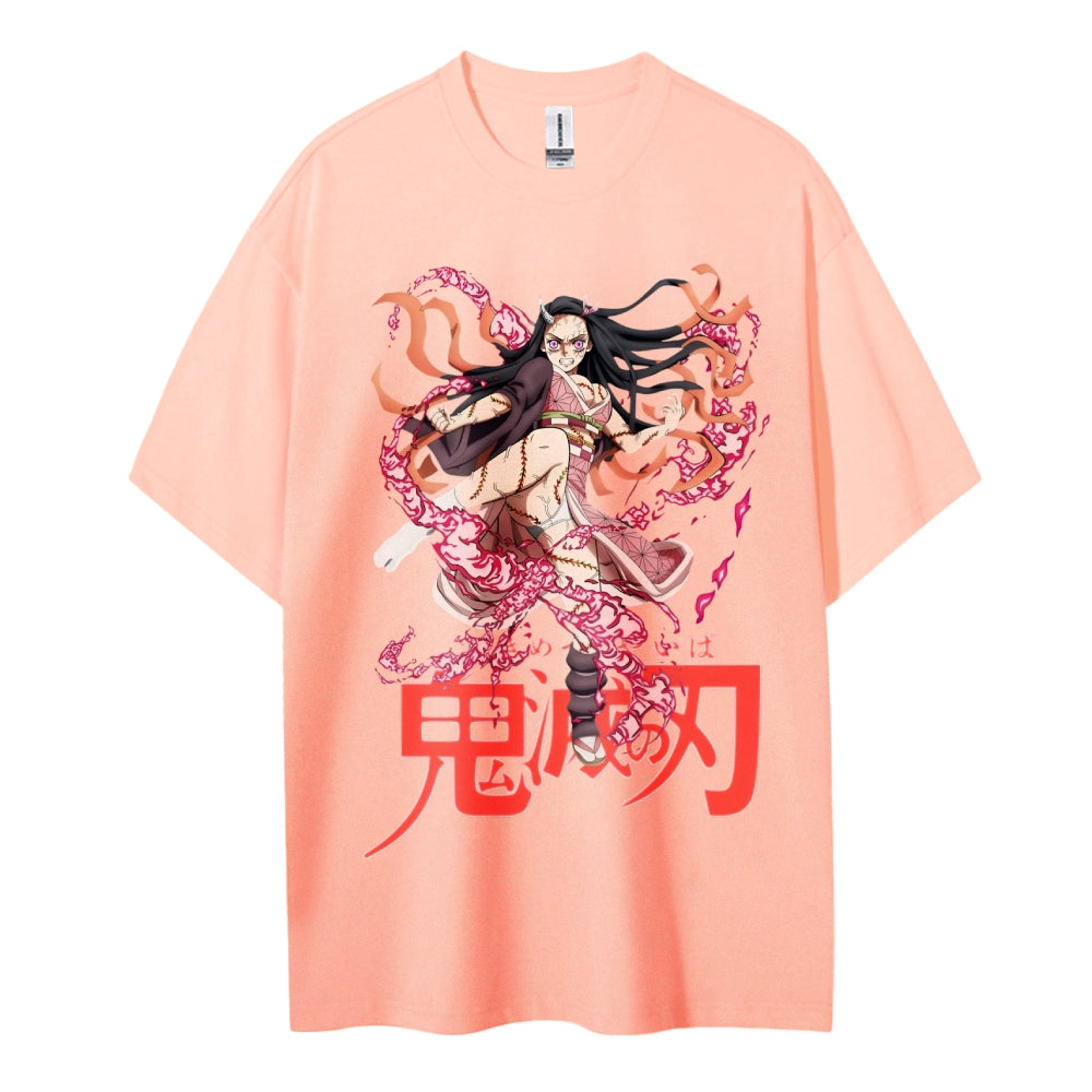 Demon Slayer Cotton Unisex Round Neck Anime T-Shirt