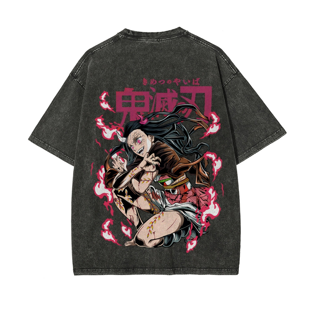 Vintage Oversized T-Shirt Demon Slayer