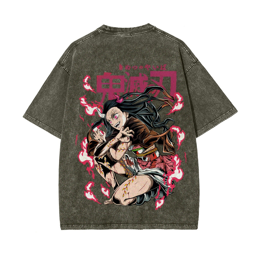 Vintage Oversized T-Shirt Demon Slayer