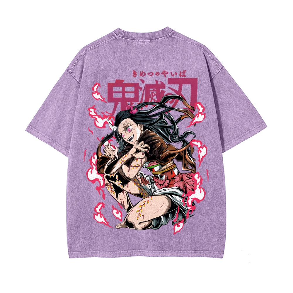 Vintage Oversized T-Shirt Demon Slayer
