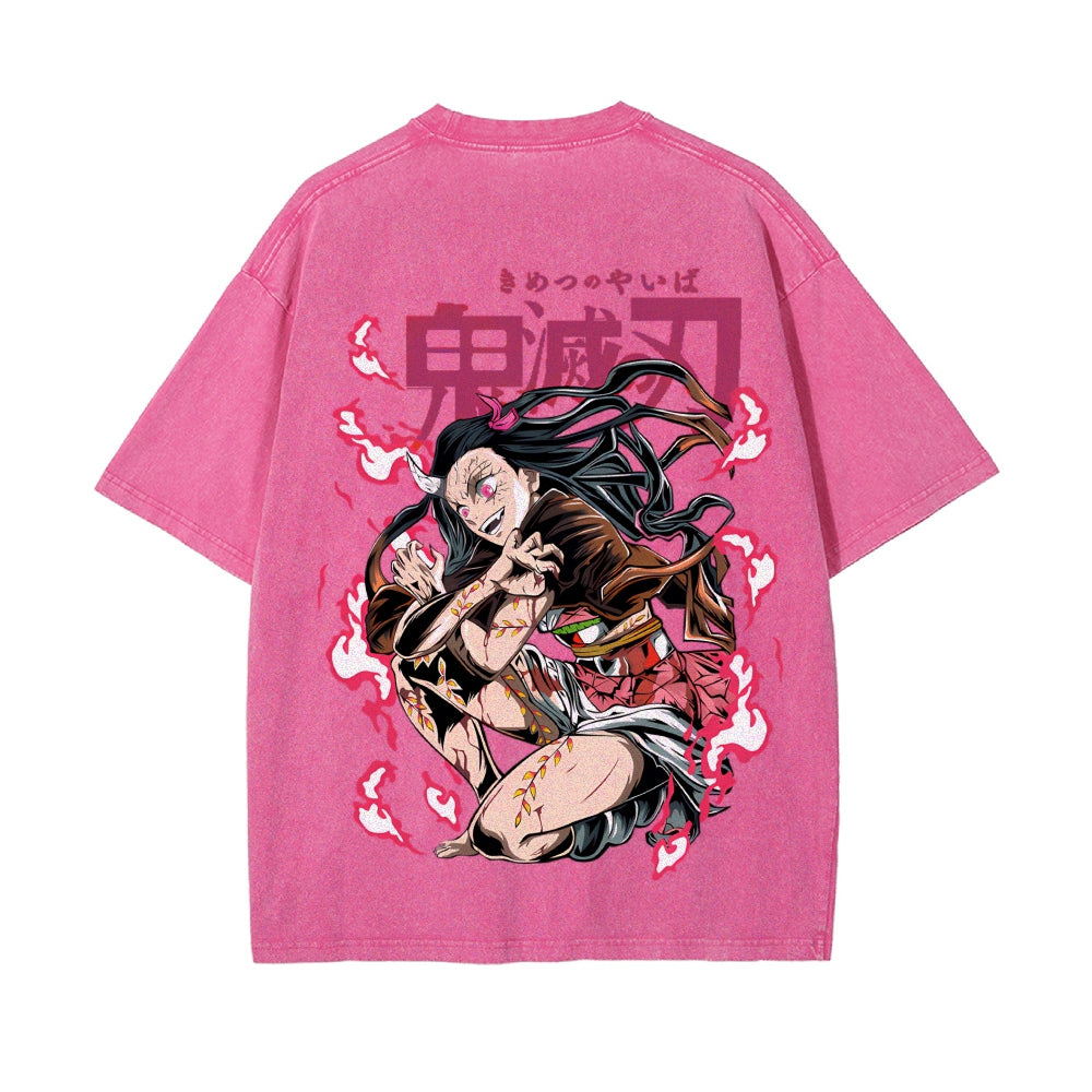 Vintage Oversized T-Shirt Demon Slayer