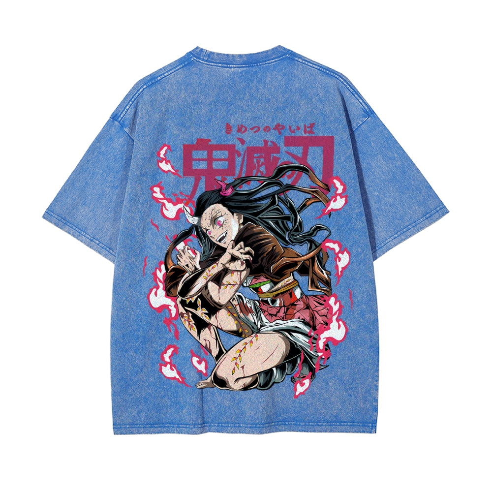 Vintage Oversized T-Shirt Demon Slayer