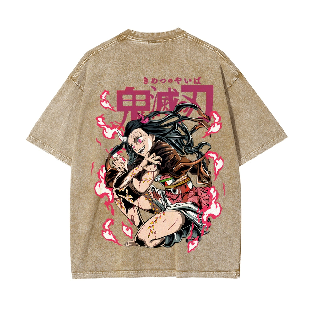 Vintage Oversized T-Shirt Demon Slayer
