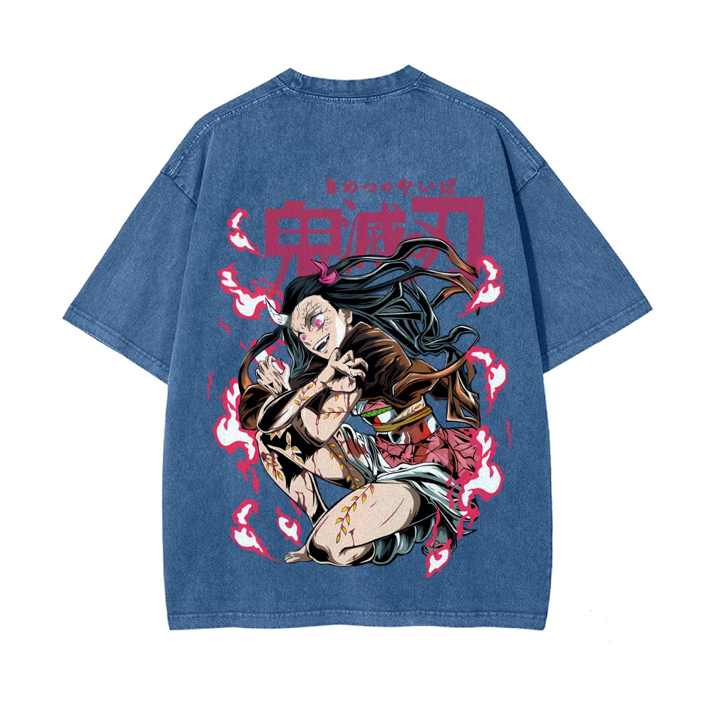 Vintage Oversized T-Shirt Demon Slayer