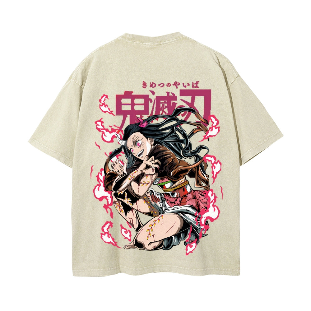 Vintage Oversized T-Shirt Demon Slayer