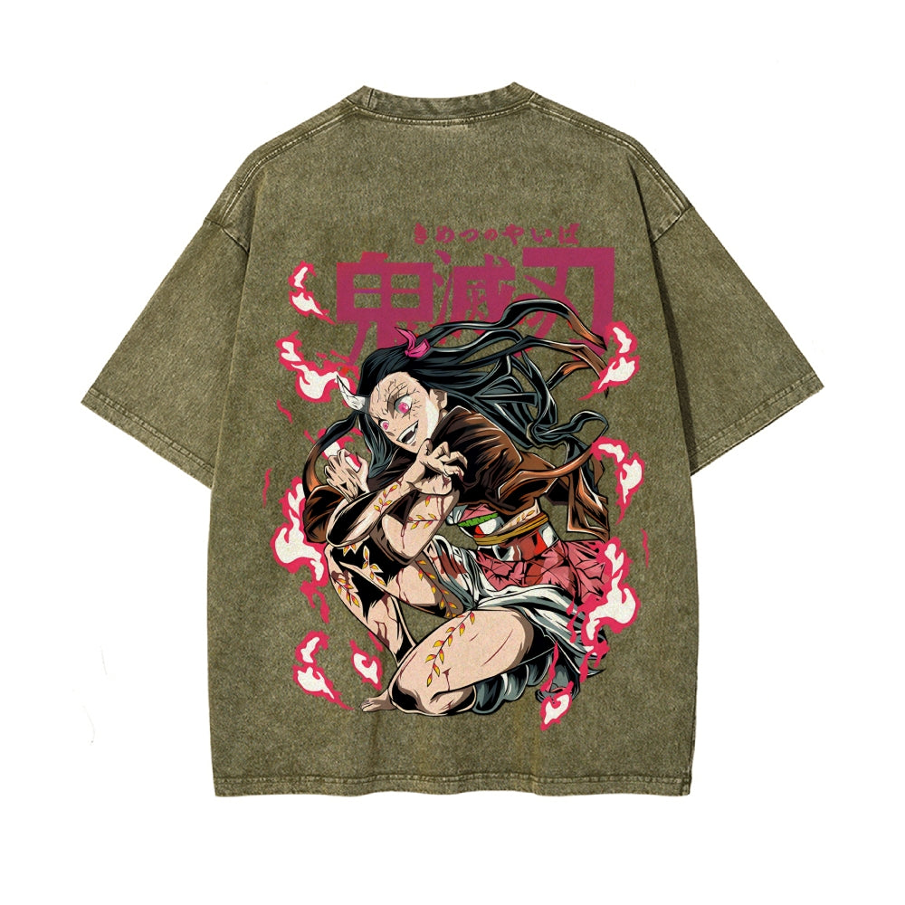 Vintage Oversized T-Shirt Demon Slayer