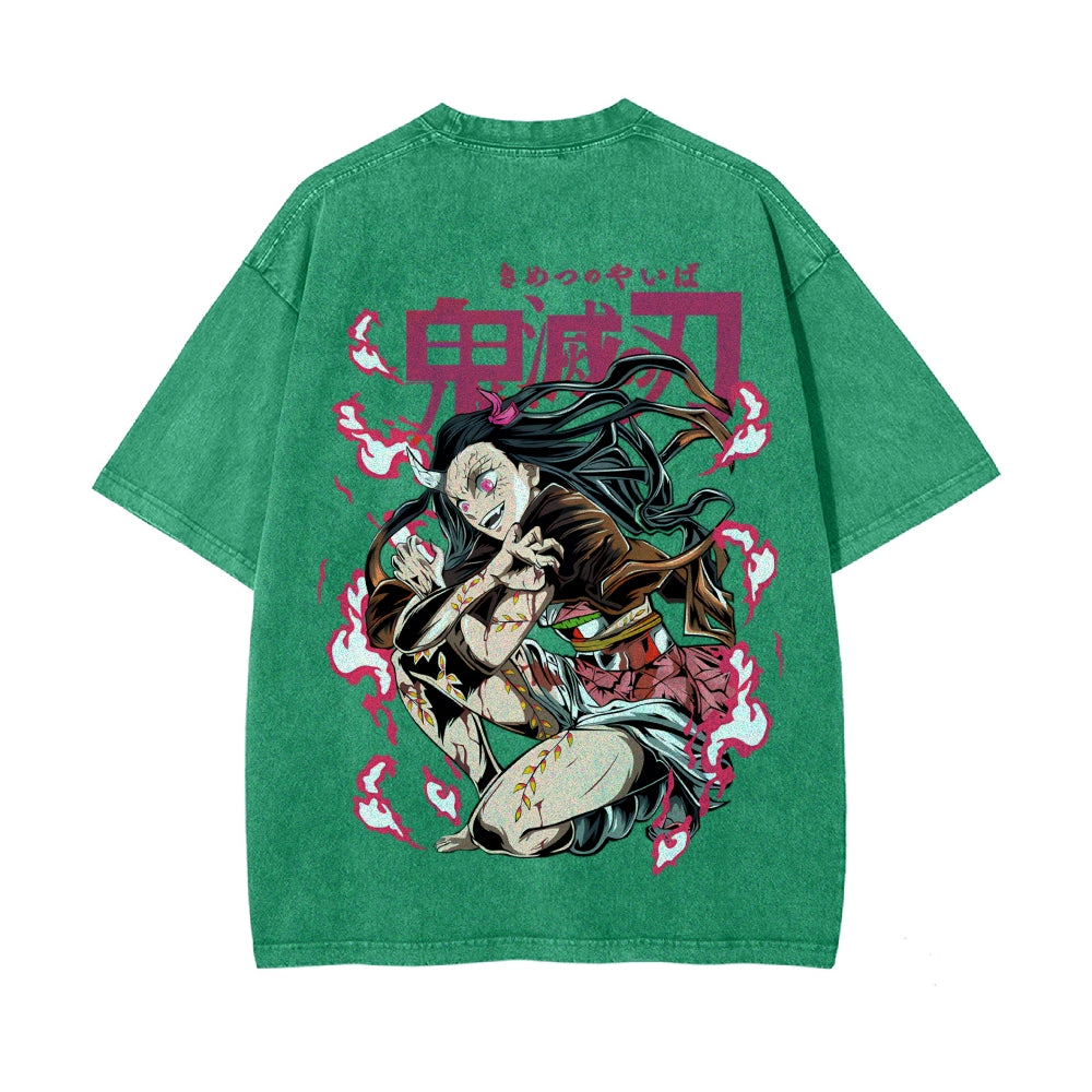 Vintage Oversized T-Shirt Demon Slayer