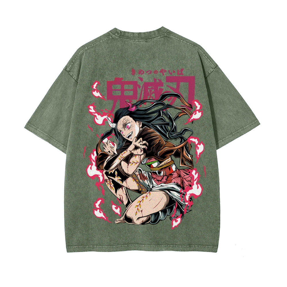 Vintage Oversized T-Shirt Demon Slayer
