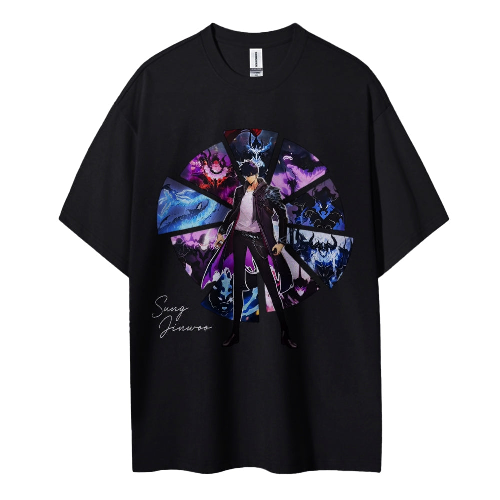 Solo Leveling Cotton Unisex Crew Neck Anime T-Shirt