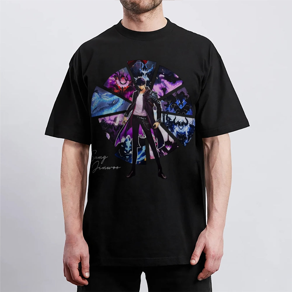 Solo Leveling Cotton Unisex Crew Neck Anime T-Shirt