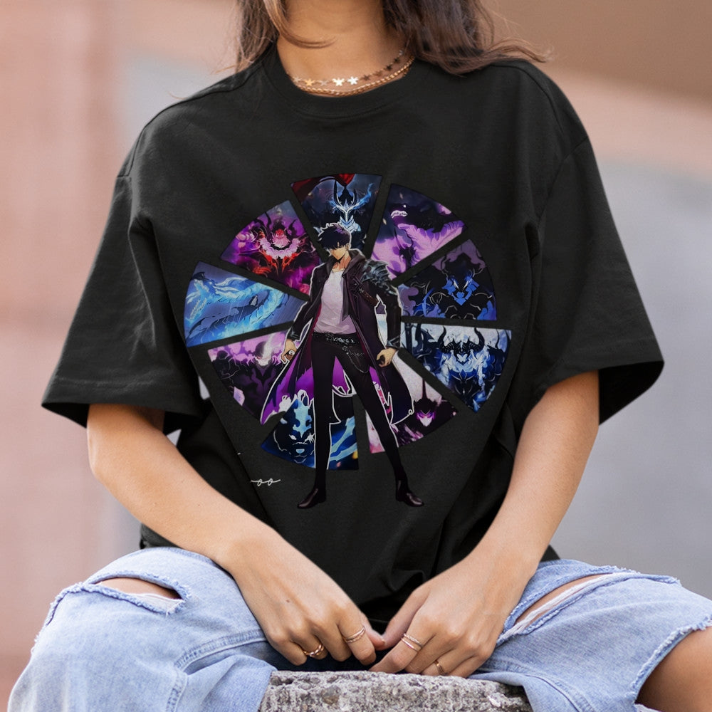 Solo Leveling Cotton Unisex Crew Neck Anime T-Shirt