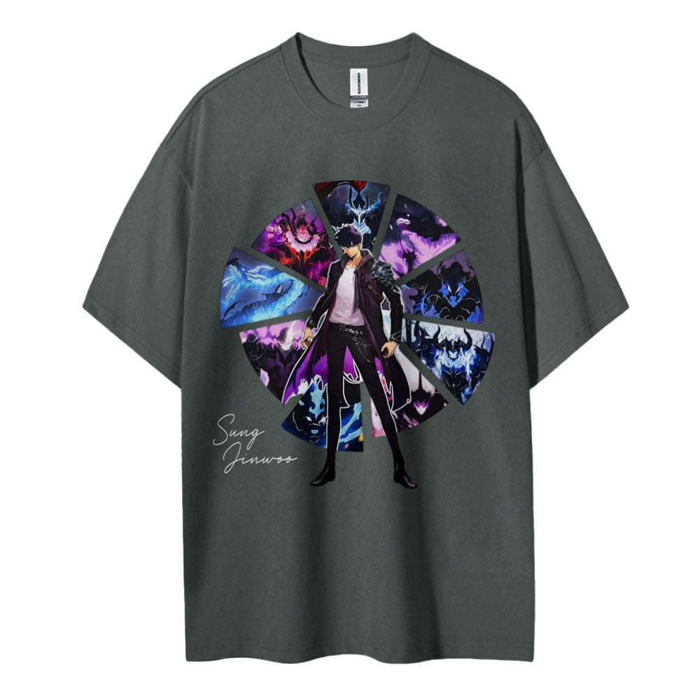 Solo Leveling Cotton Unisex Crew Neck Anime T-Shirt
