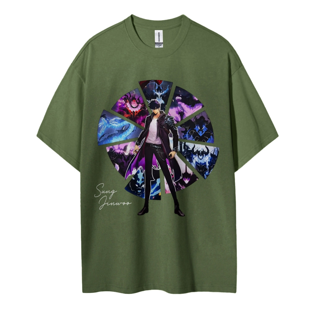 Solo Leveling Cotton Unisex Crew Neck Anime T-Shirt