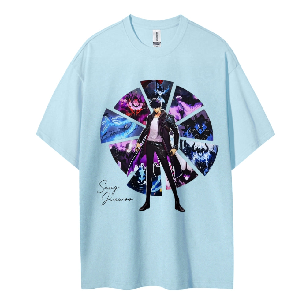 Solo Leveling Cotton Unisex Crew Neck Anime T-Shirt