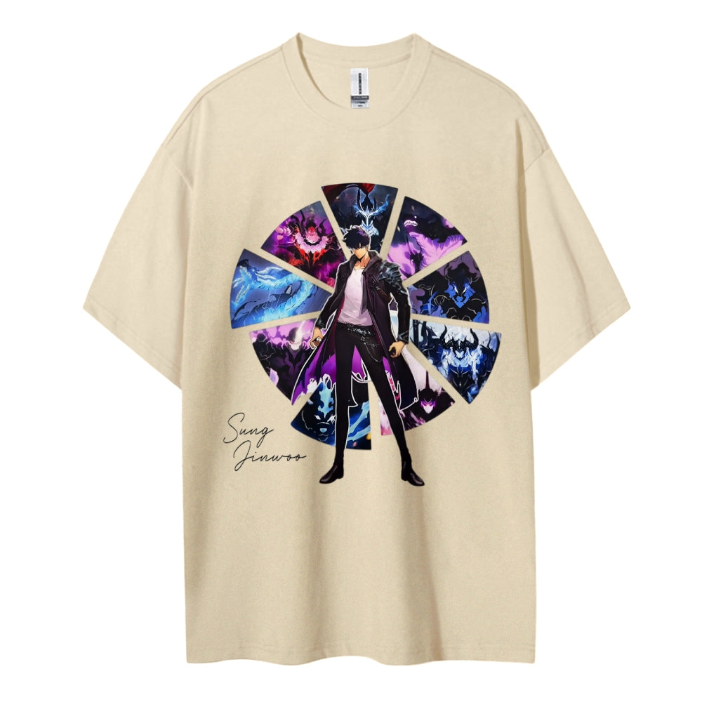 Solo Leveling Cotton Unisex Crew Neck Anime T-Shirt