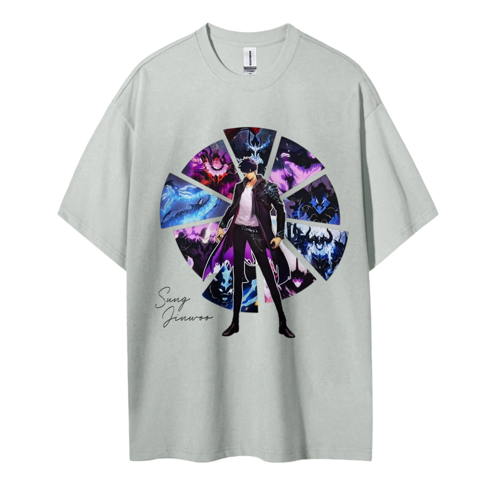 Solo Leveling Cotton Unisex Crew Neck Anime T-Shirt