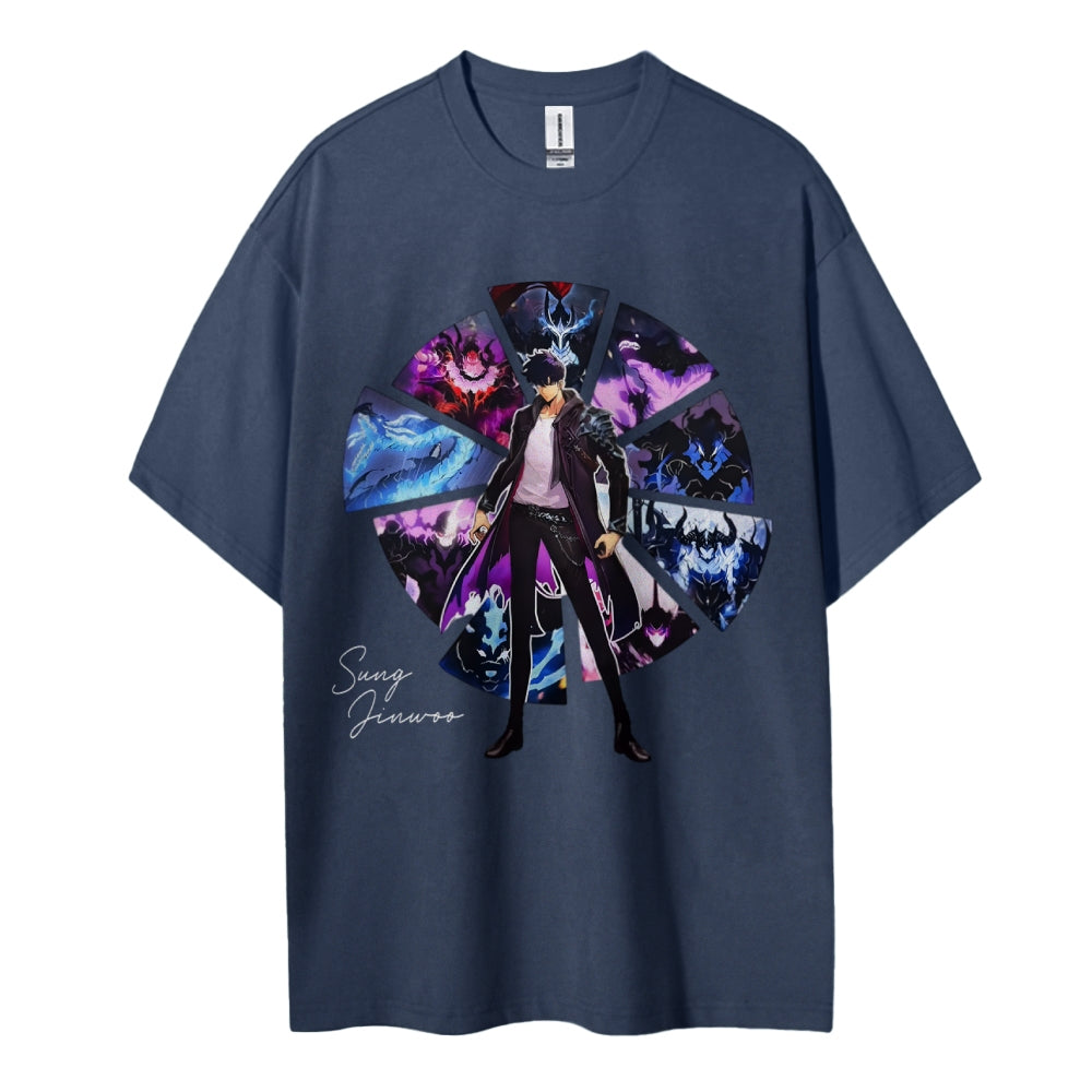 Solo Leveling Cotton Unisex Crew Neck Anime T-Shirt