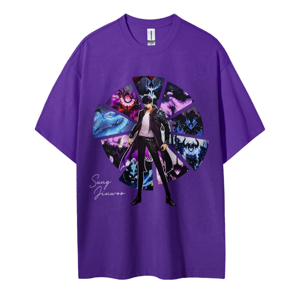 Solo Leveling Cotton Unisex Crew Neck Anime T-Shirt