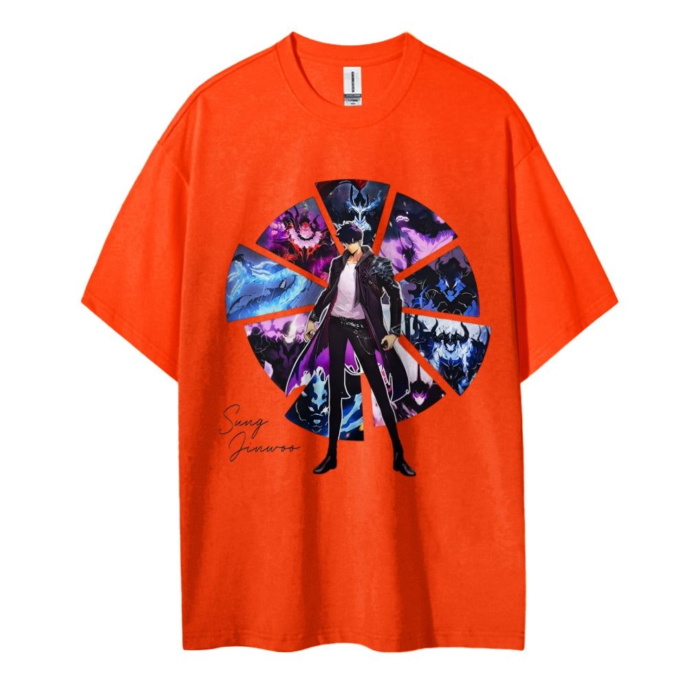 Solo Leveling Cotton Unisex Crew Neck Anime T-Shirt