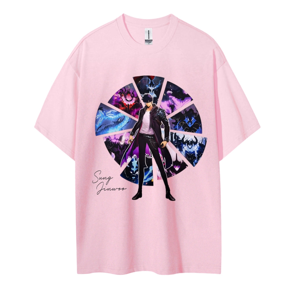 Solo Leveling Cotton Unisex Crew Neck Anime T-Shirt