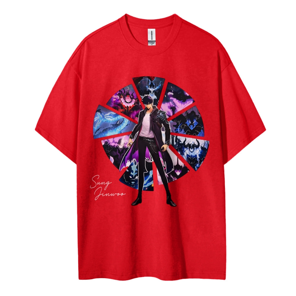 Solo Leveling Cotton Unisex Crew Neck Anime T-Shirt