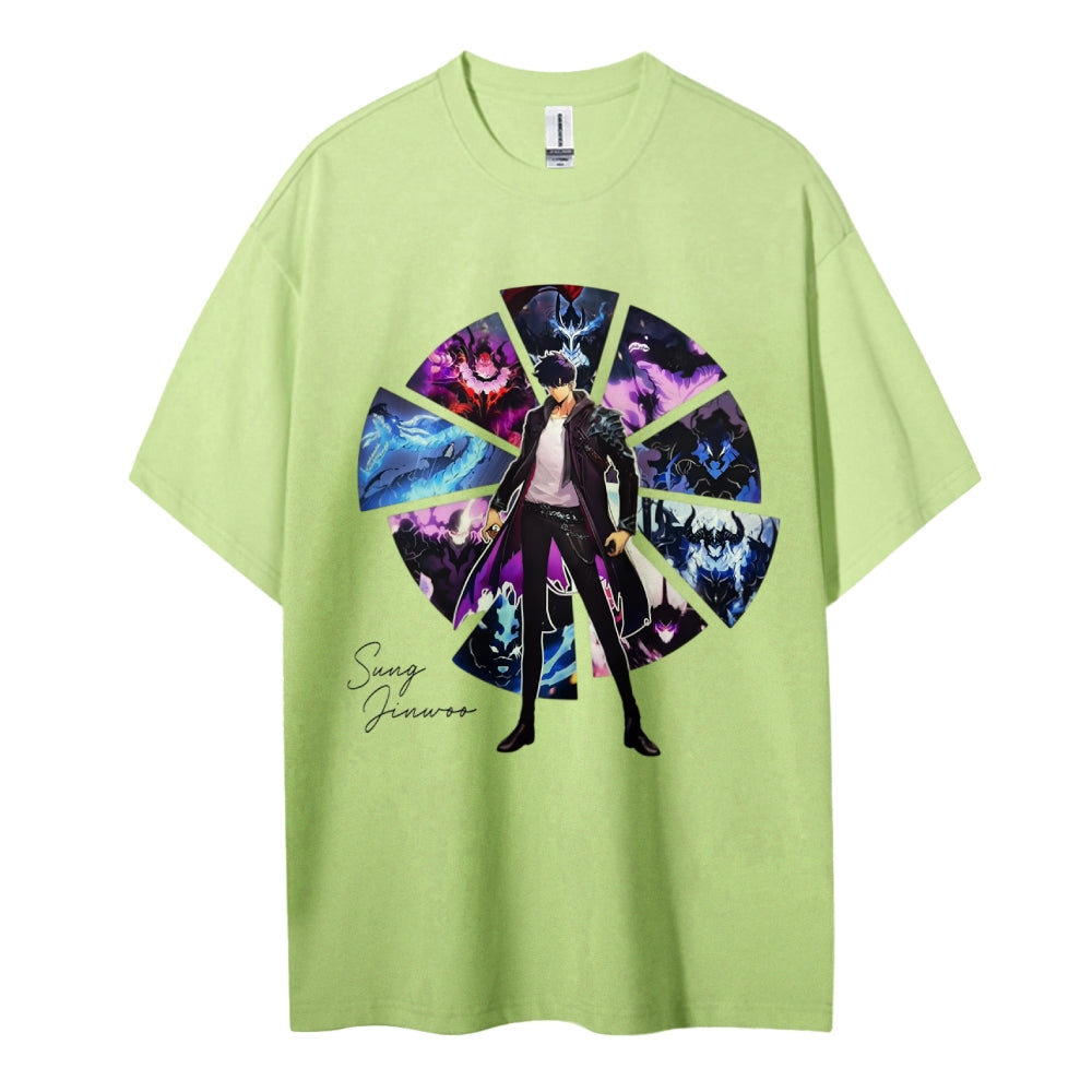 Solo Leveling Cotton Unisex Crew Neck Anime T-Shirt