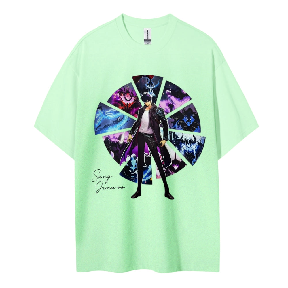 Solo Leveling Cotton Unisex Crew Neck Anime T-Shirt