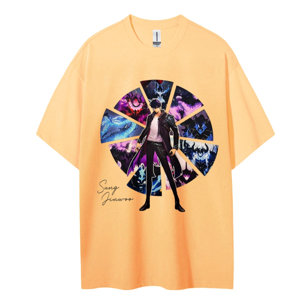 Solo Leveling Cotton Unisex Crew Neck Anime T-Shirt