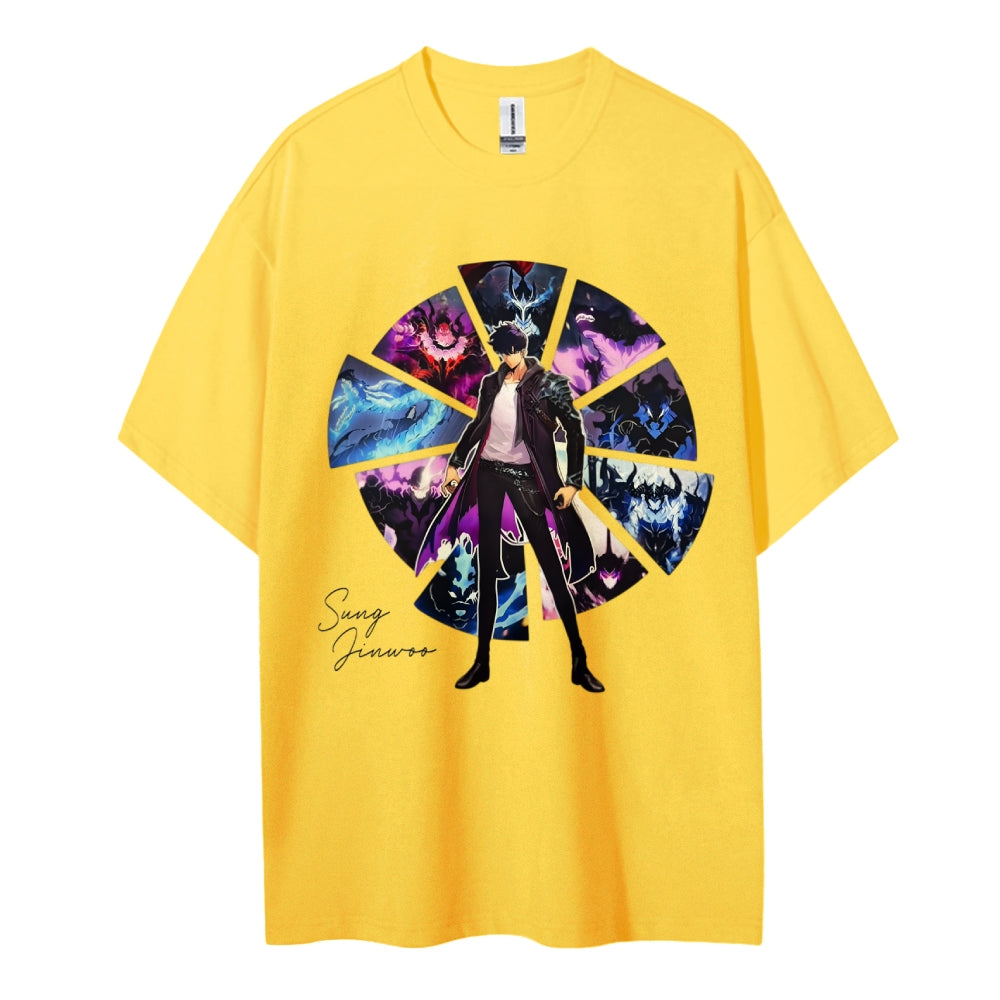 Solo Leveling Cotton Unisex Crew Neck Anime T-Shirt
