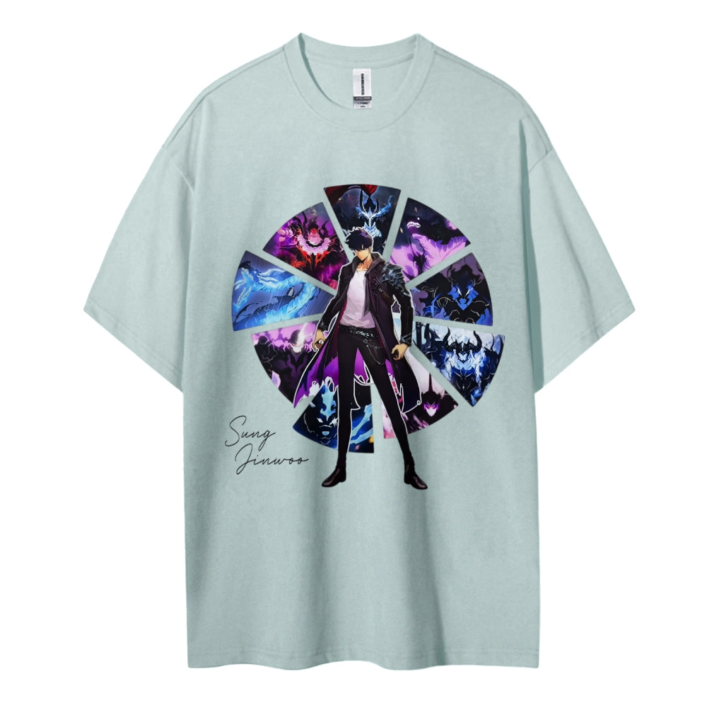Solo Leveling Cotton Unisex Crew Neck Anime T-Shirt