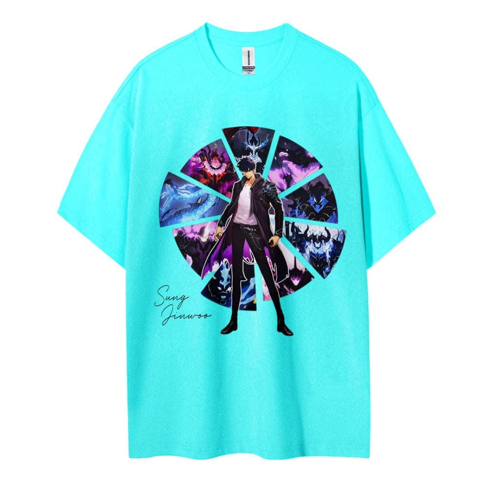 Solo Leveling Cotton Unisex Crew Neck Anime T-Shirt
