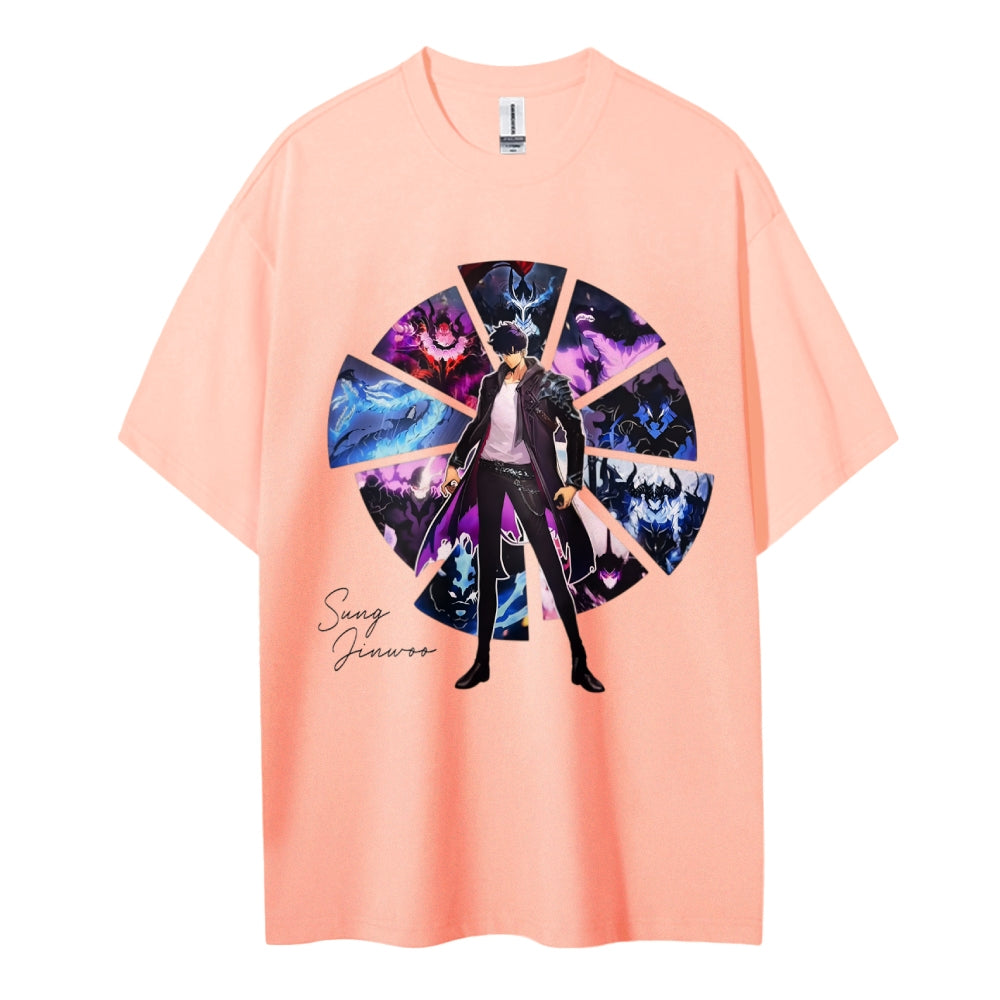 Solo Leveling Cotton Unisex Crew Neck Anime T-Shirt