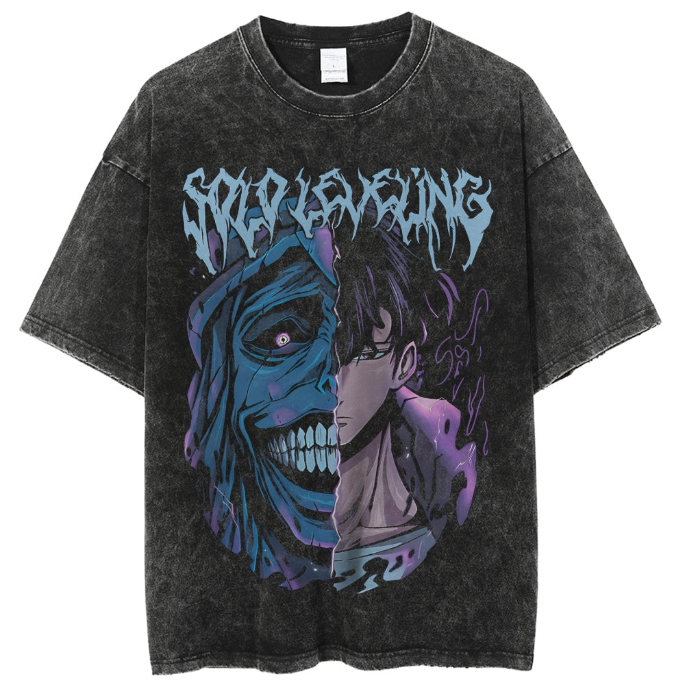 Unisex Vintage Washed T-Shirt Solo Leveling