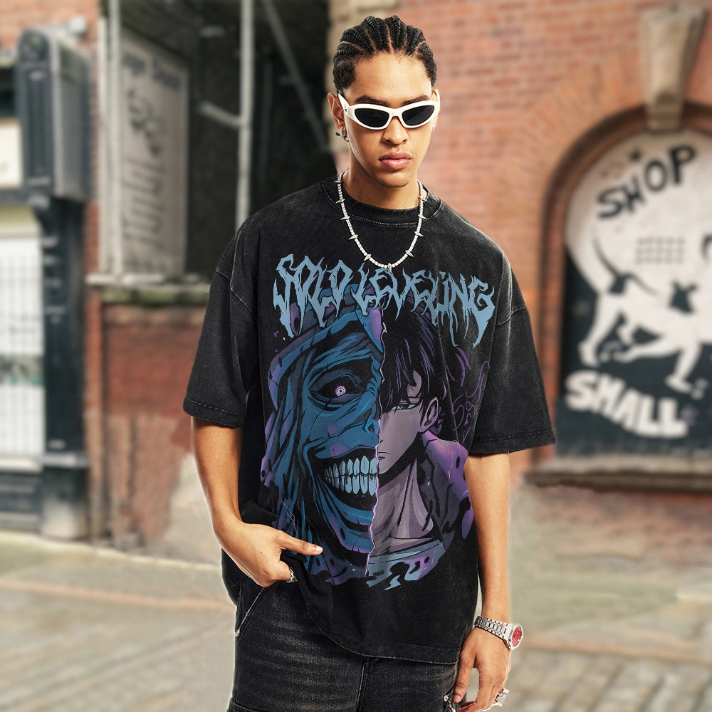 Unisex Vintage Washed T-Shirt Solo Leveling