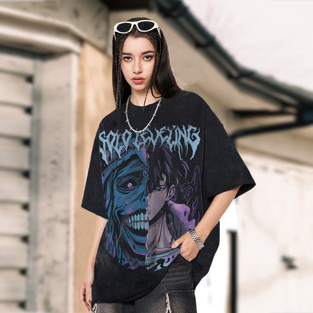 Unisex Vintage Washed T-Shirt Solo Leveling
