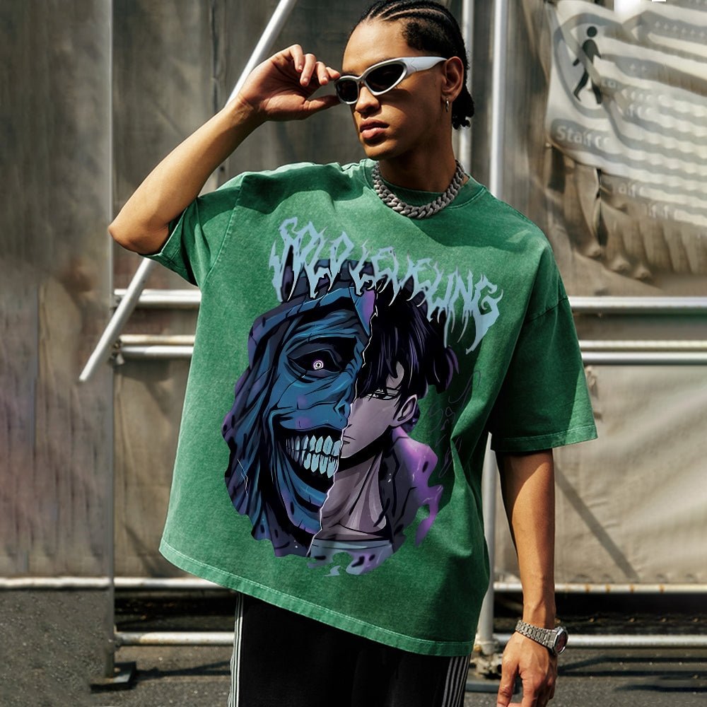 Unisex Vintage Washed T-Shirt Solo Leveling