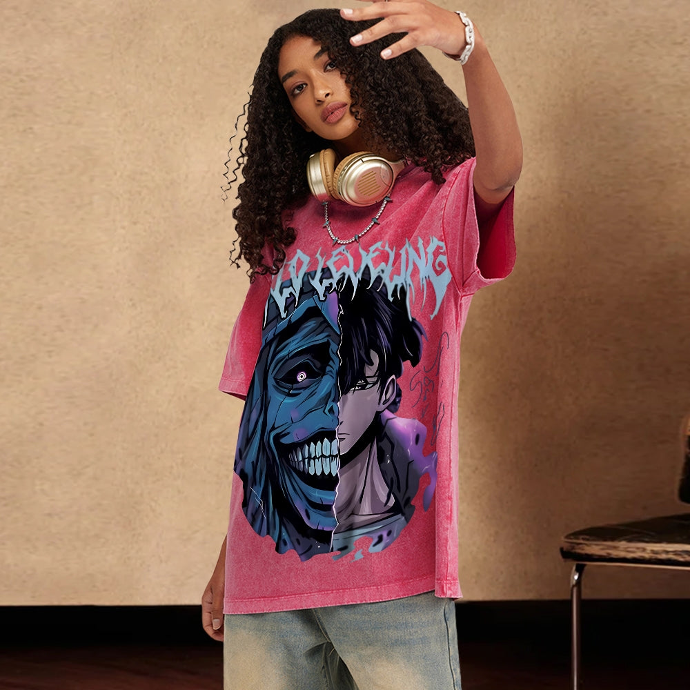 Unisex Vintage Washed T-Shirt Solo Leveling