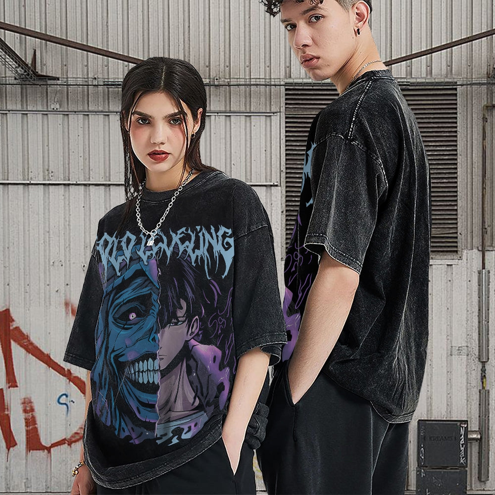 Unisex Vintage Washed T-Shirt Solo Leveling